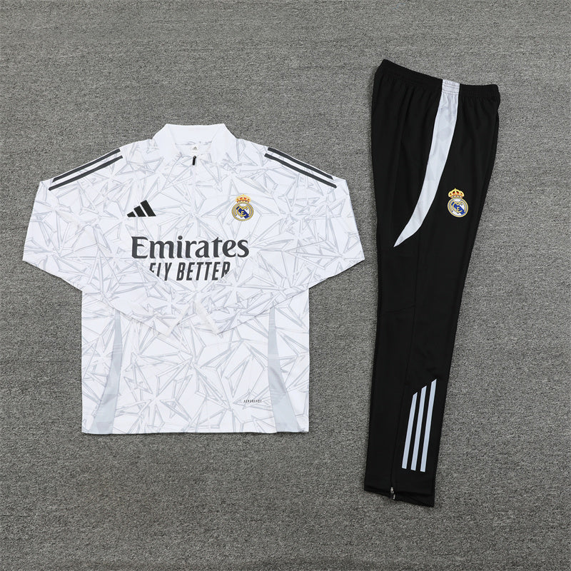 Real Madrid 24/25 White Pattern Training Suit