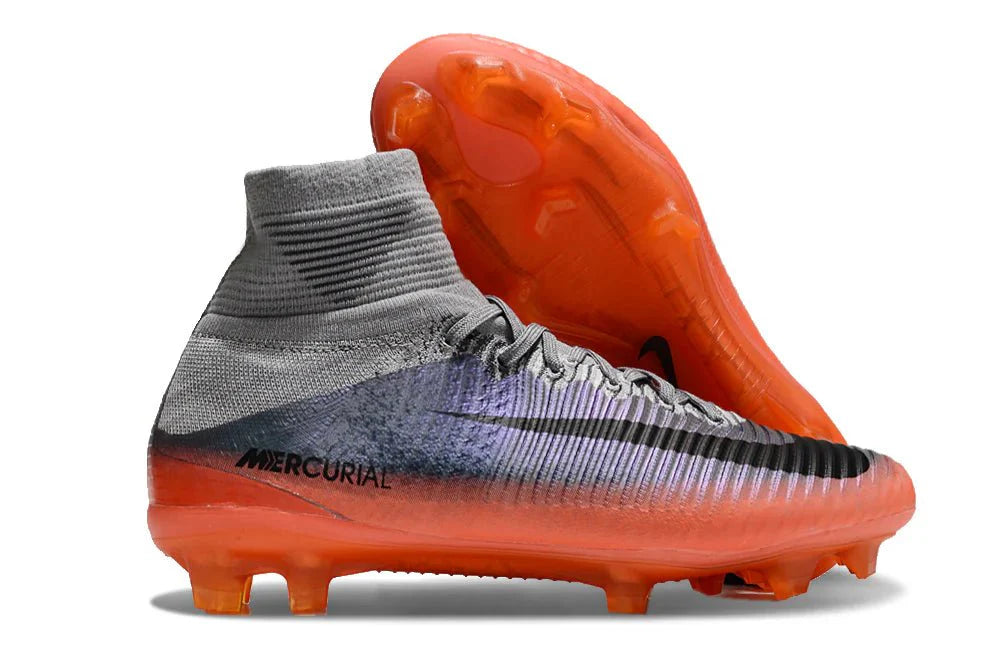 Mercurial Superfly V Elite FG Prateado/Laranja