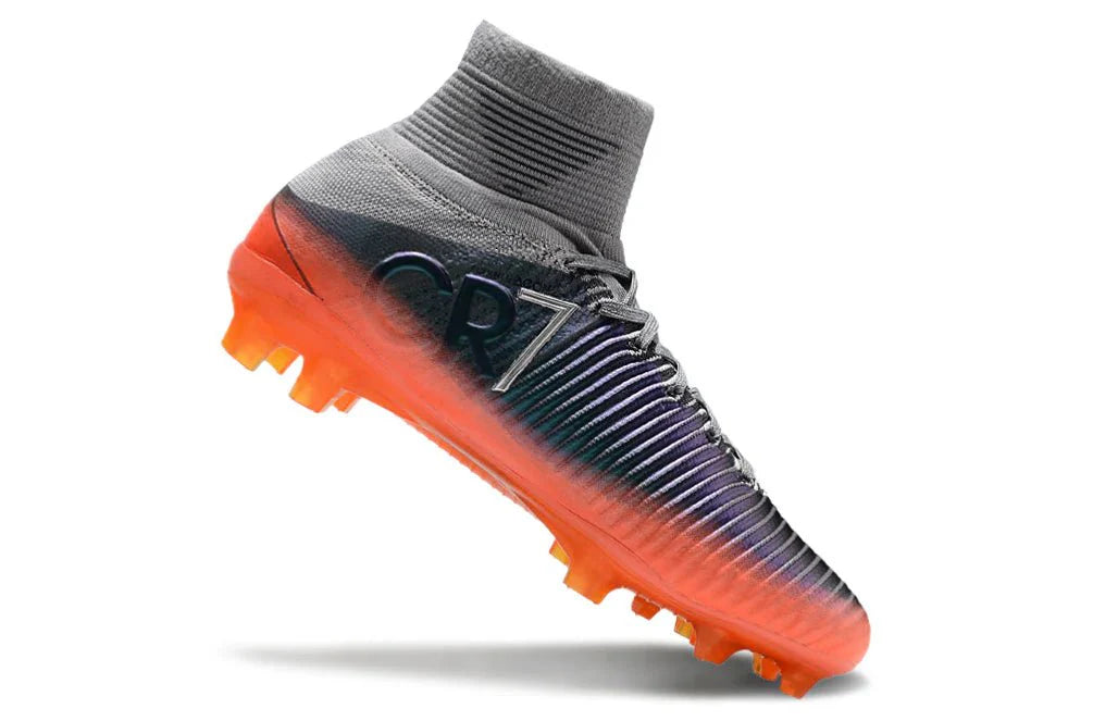 Mercurial Superfly V Elite FG Prateado/Laranja