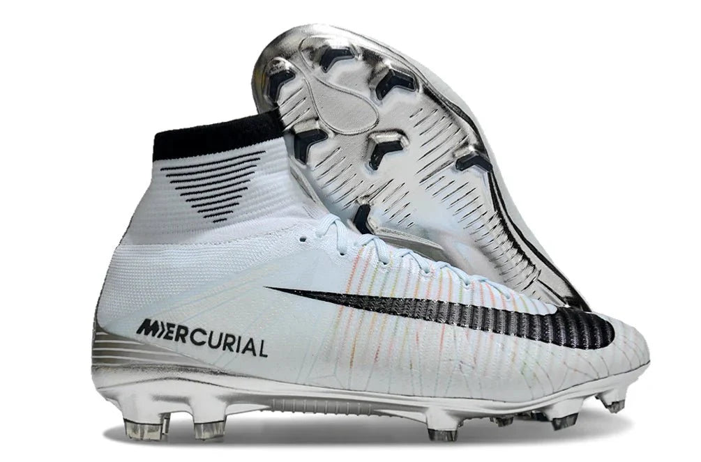 Mercurial Superfly V FG Prateado/Preto CR7