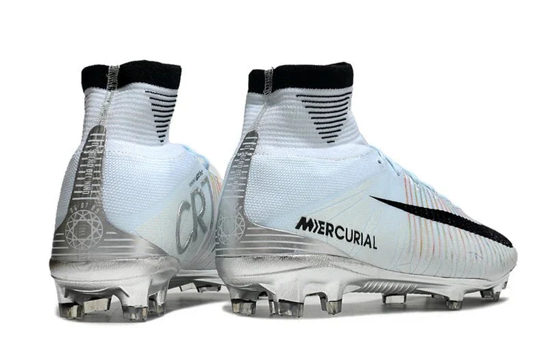 Mercurial Superfly V FG Prateado/Preto CR7