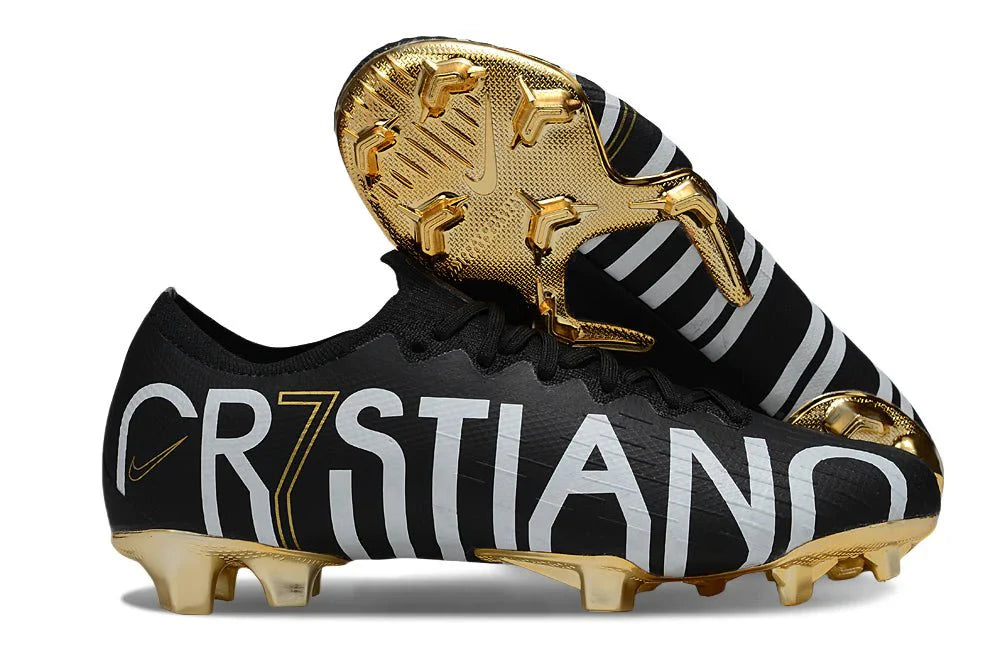 Mercurial Vapor XI Elite FG Dourado/Preto CR7