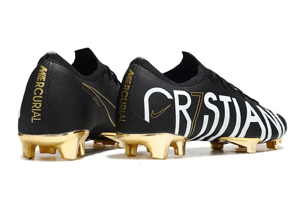 Mercurial Vapor XI Elite FG Dourado/Preto CR7