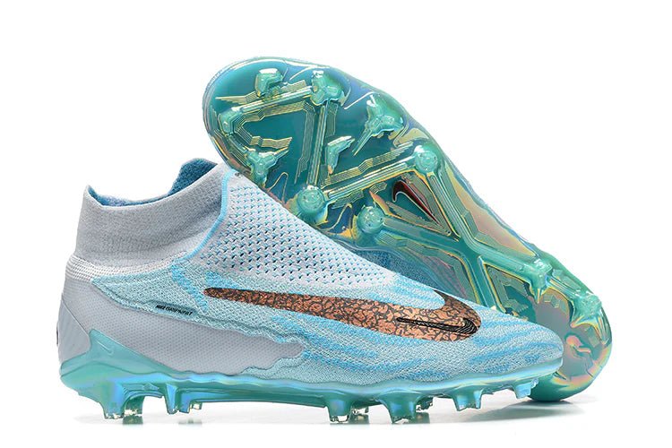 Phantom GX High Elite FG Branco/Azul Claro