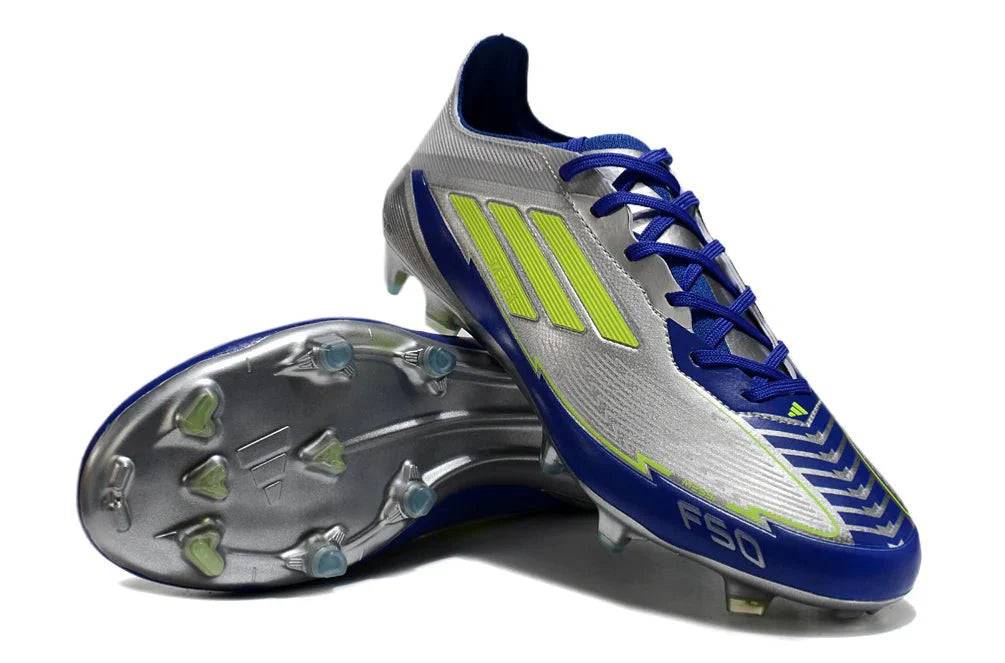F50 Laced Elite FG Prateado/Azul Lúcido Messi