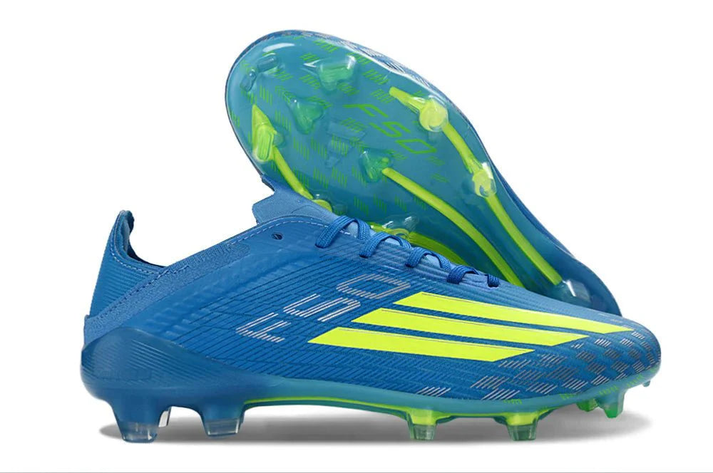 F50 Laced Elite FG Amarelo Solar/Azul Lúcido Ray