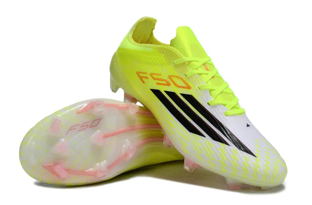 F50 Laced Elite FG Amarelo Solar/Preto Core Born For Goals