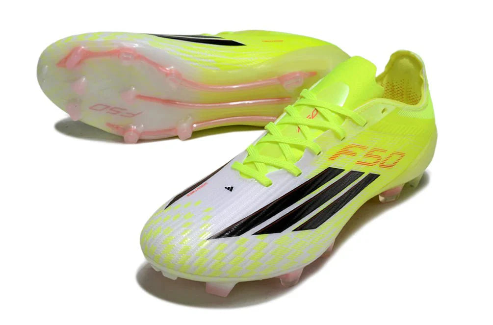 F50 Laced Elite FG Amarelo Solar/Preto Core Born For Goals