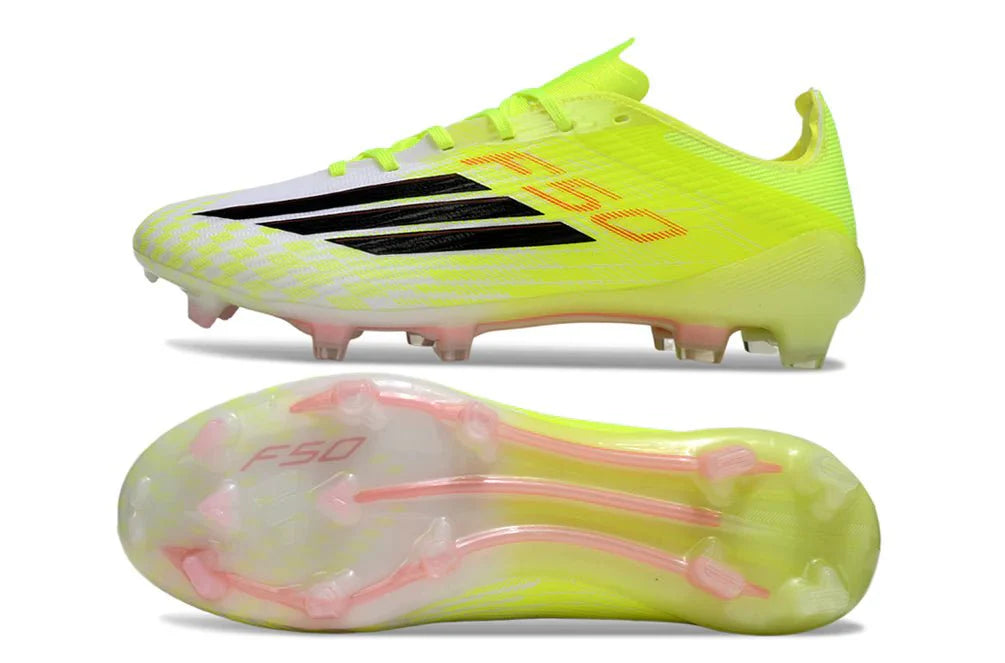 F50 Laced Elite FG Amarelo Solar/Preto Core Born For Goals