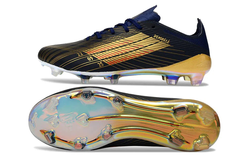 F50 Laced Elite FG Azul/Dourado Ousmane Dembélé Ballon d'Or