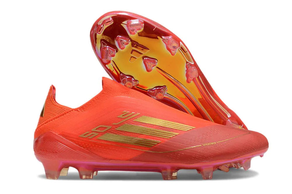 F50 Laceless Elite FG Laranja/Dourado 'Dois Horizontes'