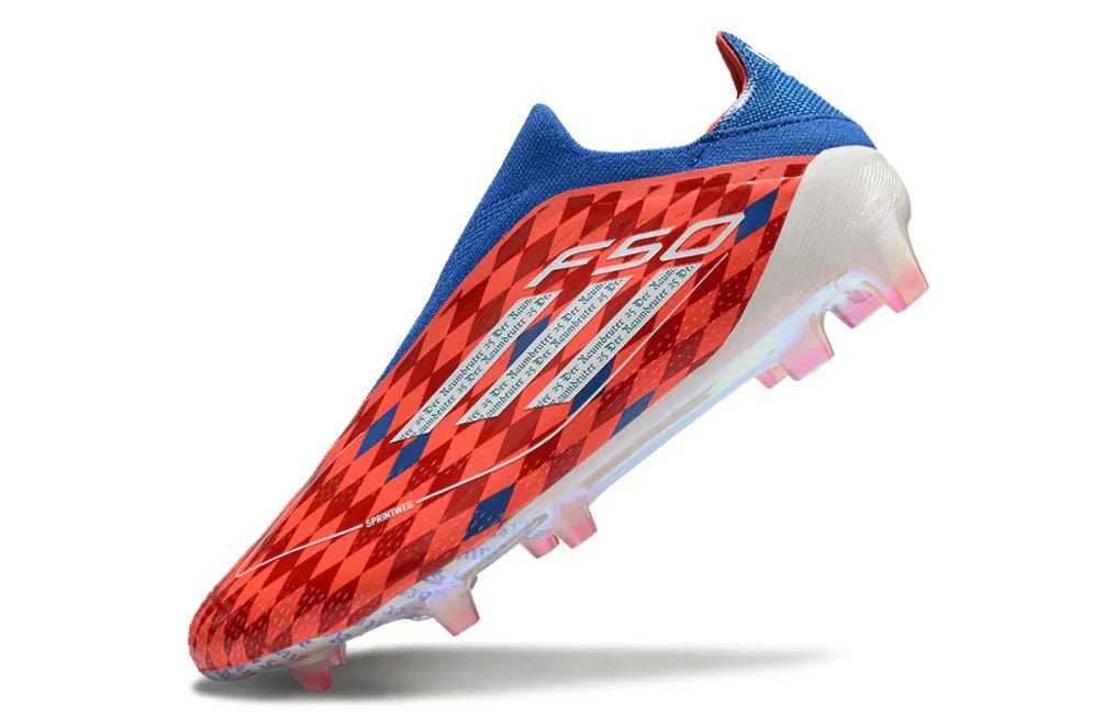 F50 Laceless Elite FG Laranja/Azul Pack Raumdeuter