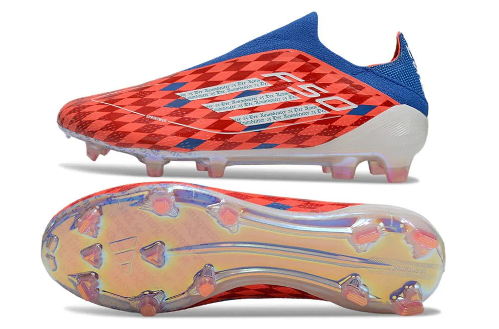 F50 Laceless Elite FG Laranja/Azul Pack Raumdeuter