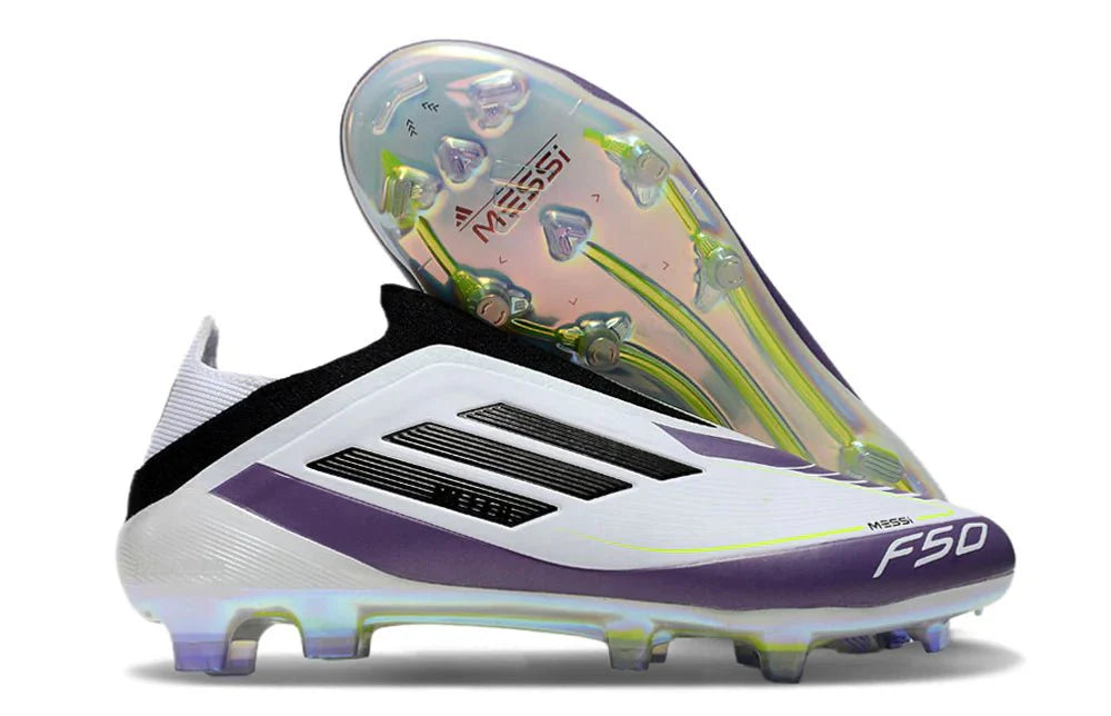 F50 Laceless Elite FG Branco/Preto