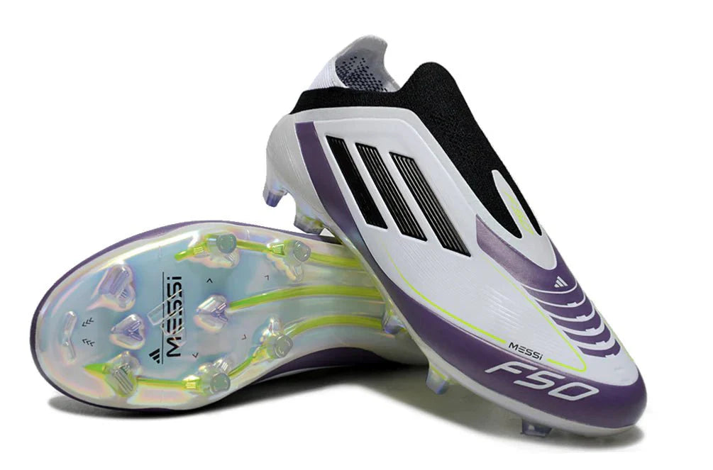 F50 Laceless Elite FG Branco/Preto