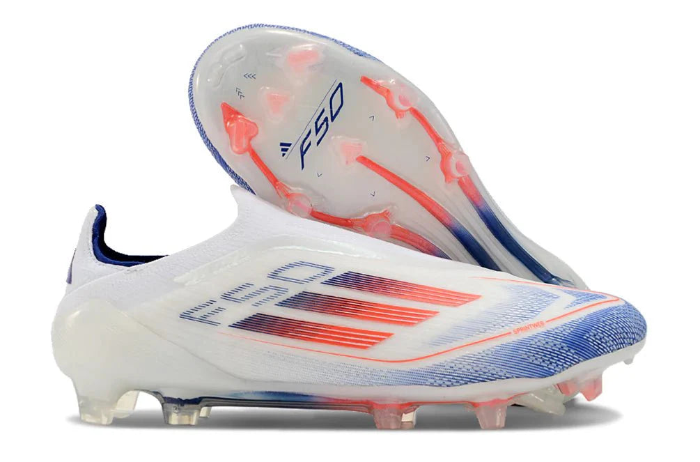 F50 Elite FG sem atacadores Branco/Laranja Avanço