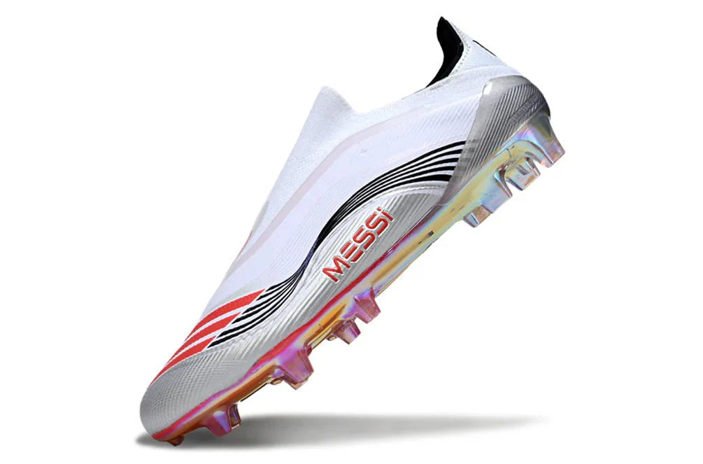F50 Elite FG sem atacadores Branco/Laranja Messi