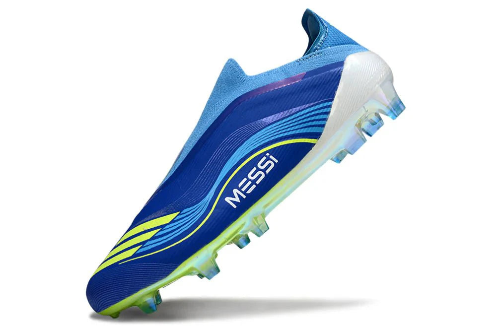 F50 Elite FG sem atacadores Azul Real/Amarelo Solar Messi