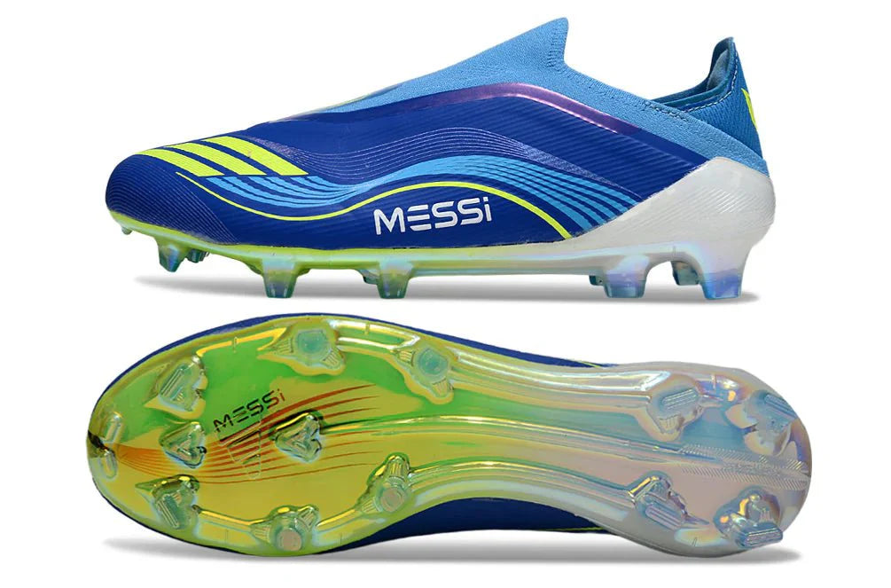 F50 Elite FG sem atacadores Azul Real/Amarelo Solar Messi