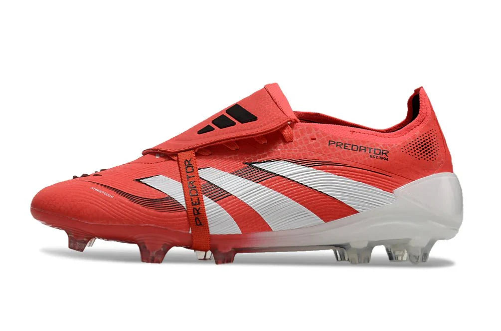 Predator XXV Elite FT FG Vermelho Translúcido/Branco Pack Vitória Pura