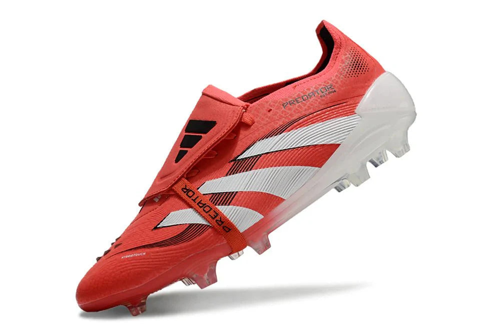 Predator XXV Elite FT FG Vermelho Translúcido/Branco Pack Vitória Pura
