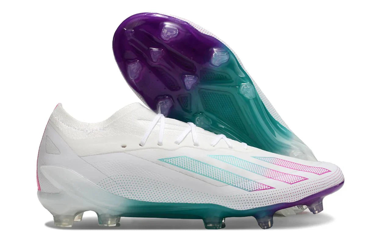 X Crazyfast Elite FG com atacadores Roxo/Branco Messi