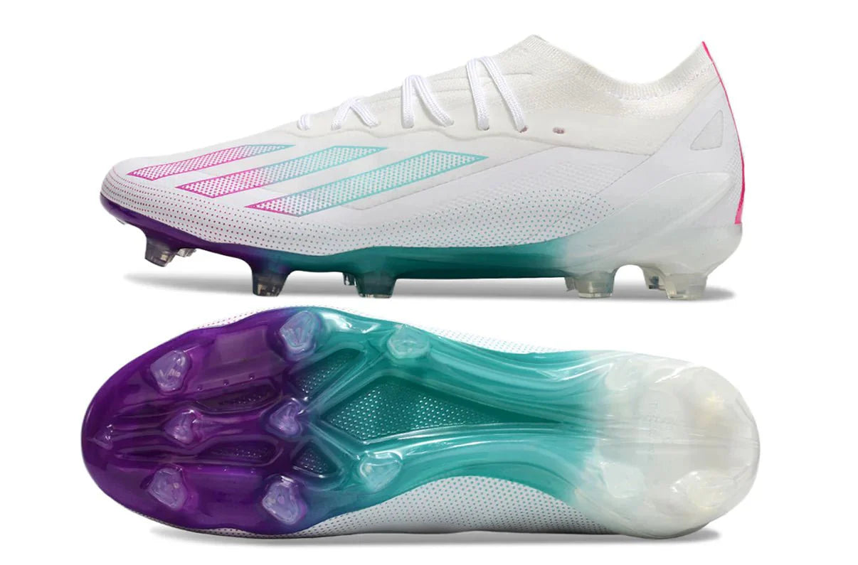 X Crazyfast Elite FG com atacadores Roxo/Branco Messi