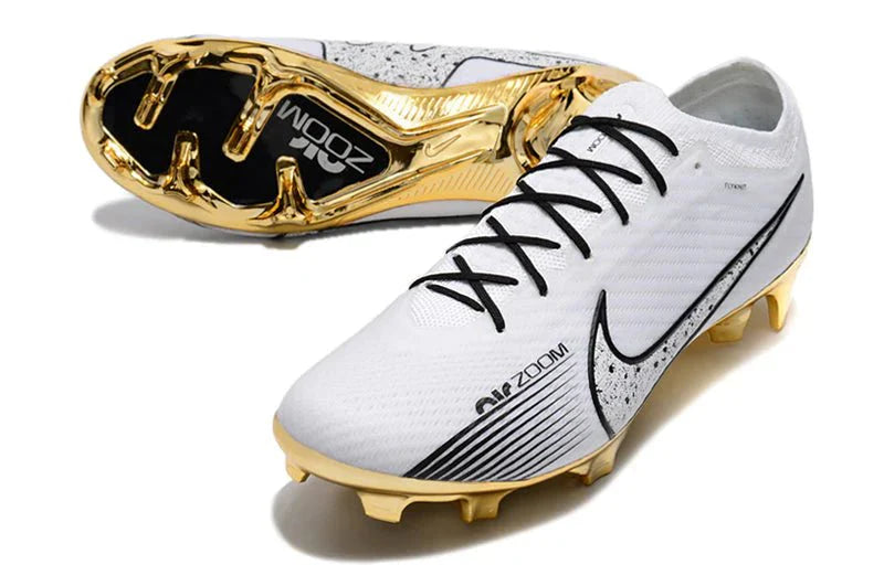 Mercurial Vapor XV Elite FG Branco/Dourado