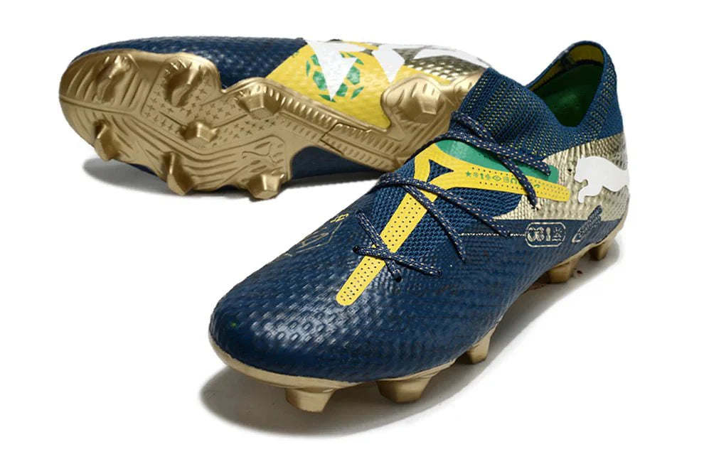 Future VII Ultimate Elite FG Azul/Dourado Neymar Jr Edição BNA