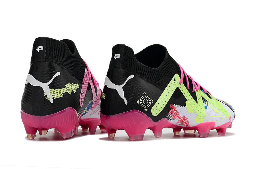 Future x PowerCat Tokyo Ultimate Elite FG Preto/Rosa