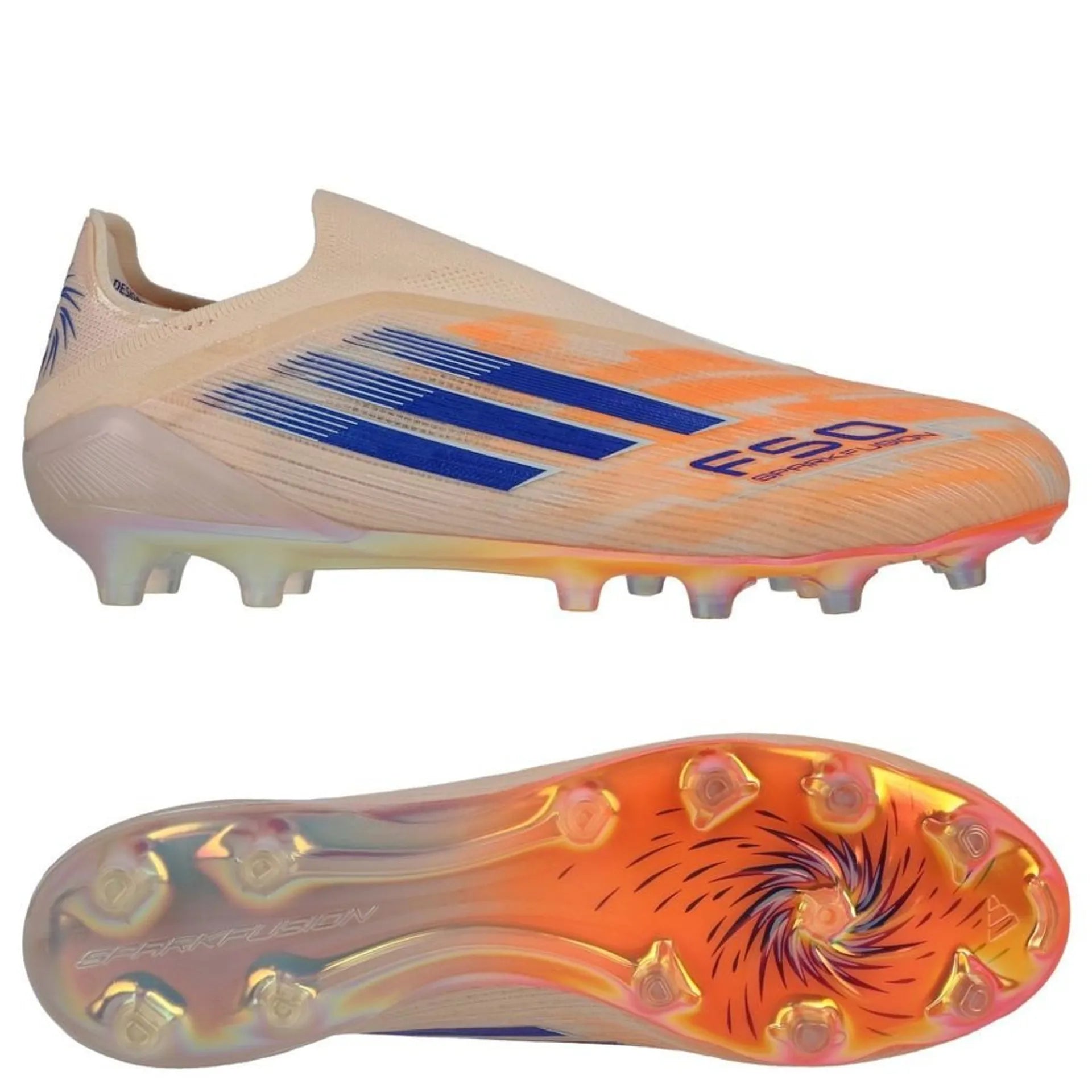 F50 Sparkfusion Elite FG Sem Cordões Coral Blaze