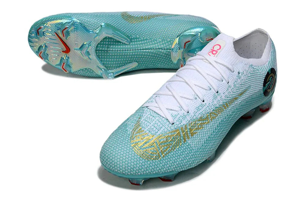 Mercurial Vapor 12 Elite FG CR7 Azul/Branco