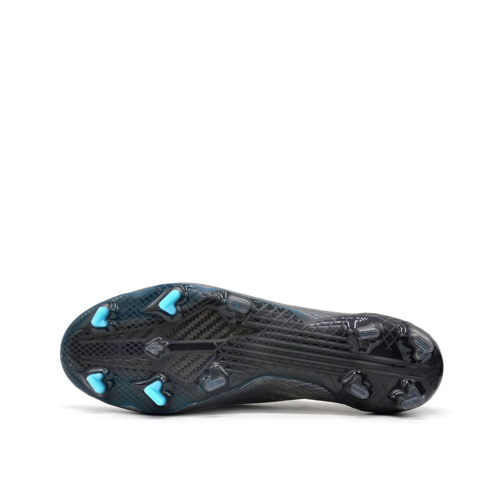 X Ghosted+ Sem Atacadores FG Core Preto/Ciano Sinal Pacote Superstealth