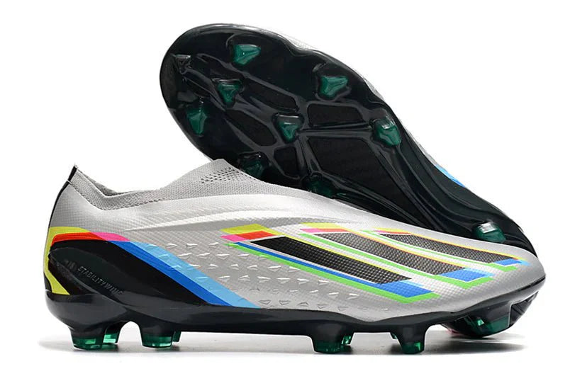 X Speedportal Sem Cordões Elite FG Prateado/Preto