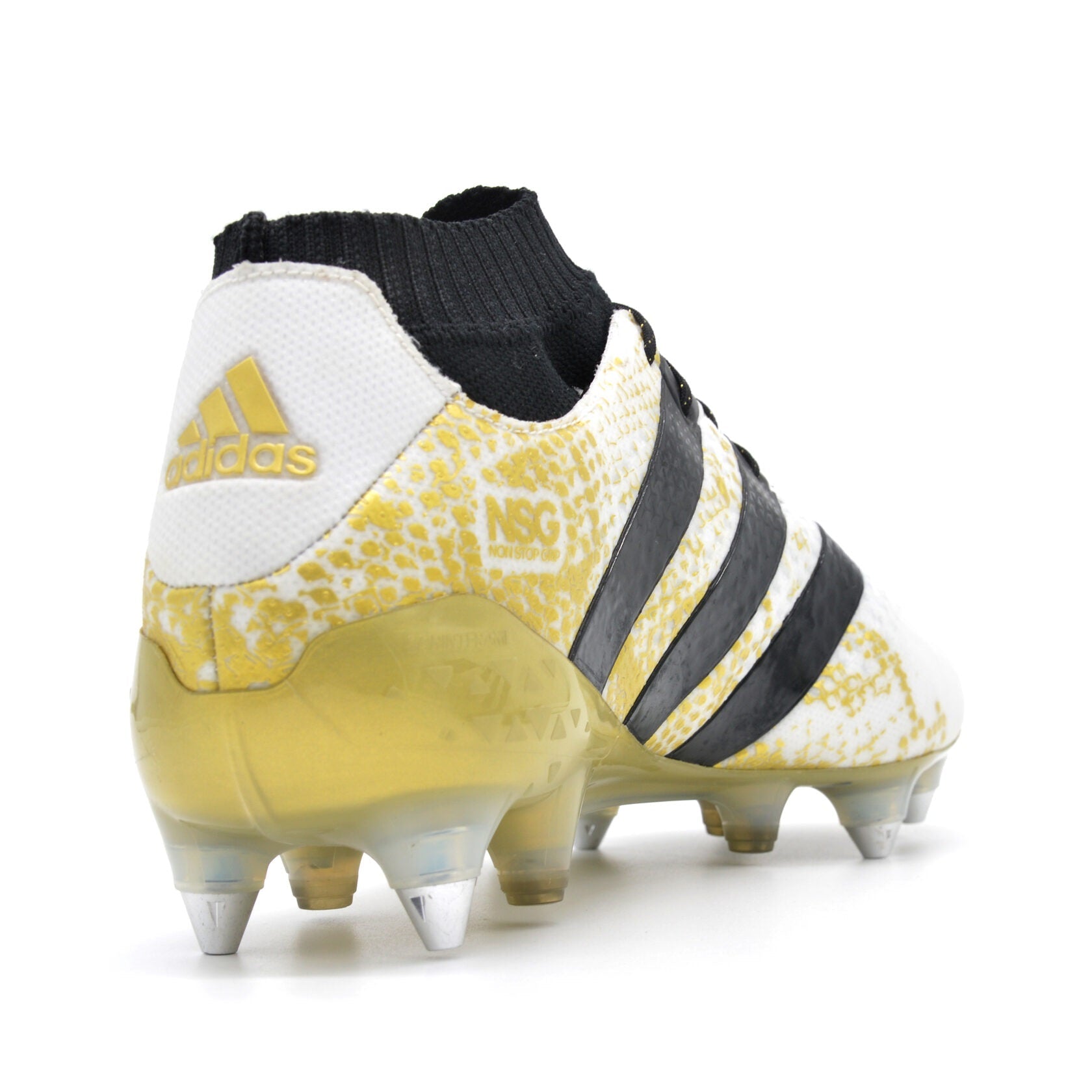 ACE 16.1 Primeknit SG Pacote Estelar - Branco/Dourado