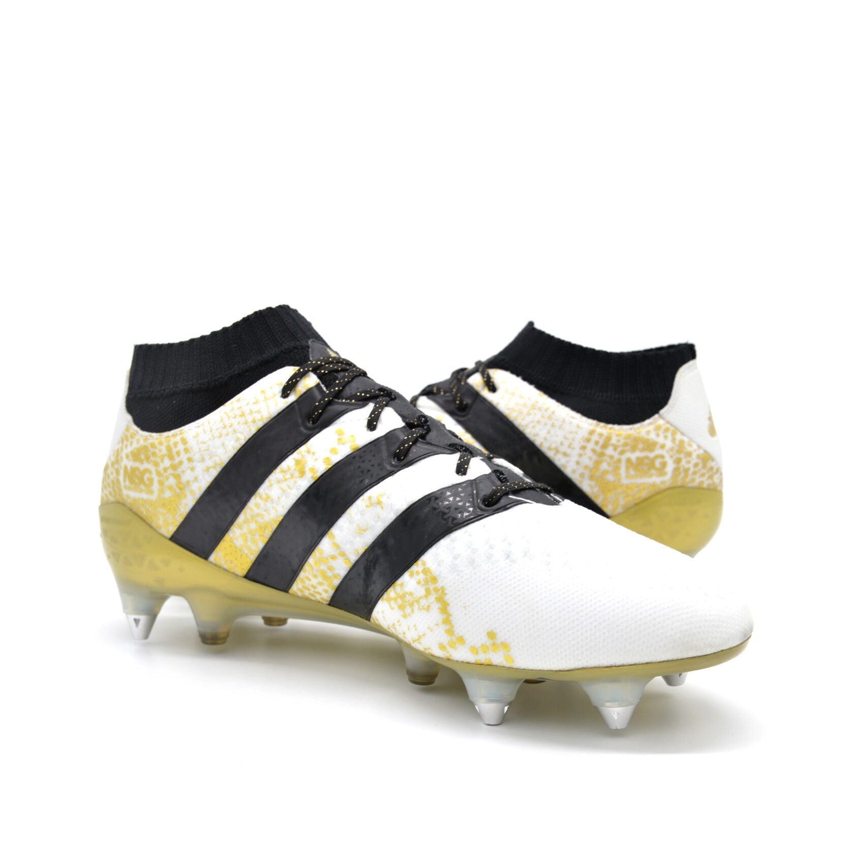 ACE 16.1 Primeknit SG Pacote Estelar - Branco/Dourado