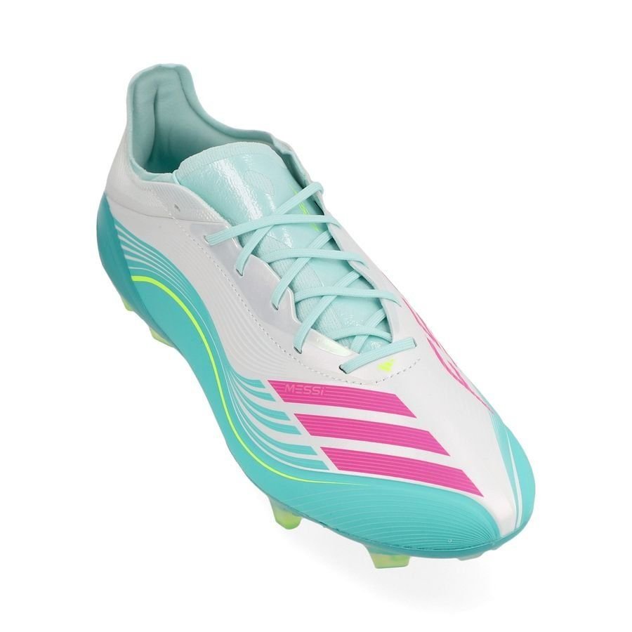 F50 Messi Elite FG Aurora Radiante - Calçado Branco/Lúcido