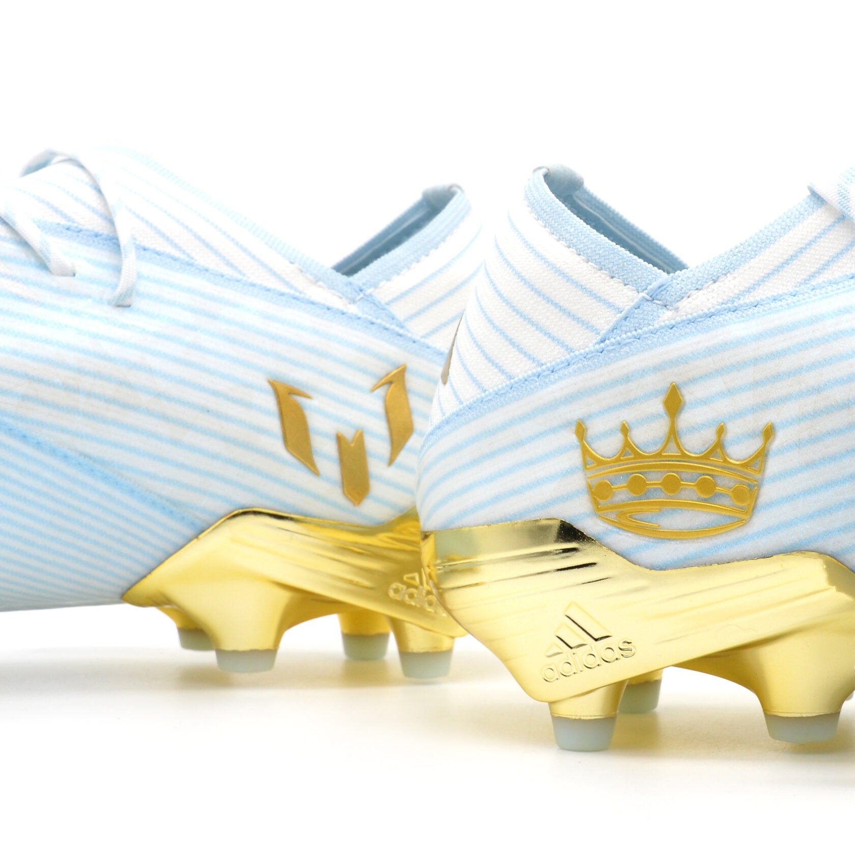 Nemeziz 19.1 FG/AG 15 Anos - Light Aqua/Gold Metallic Messi Edição Limitada