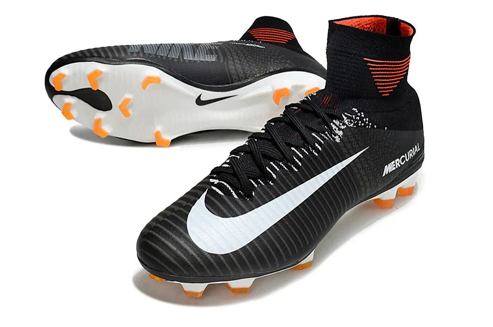 Mercurial Superfly V Elite FG Preto/Branco