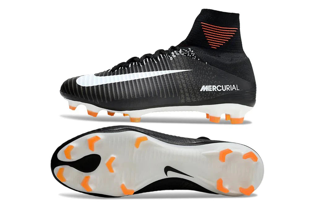 Mercurial Superfly V Elite FG Preto/Branco