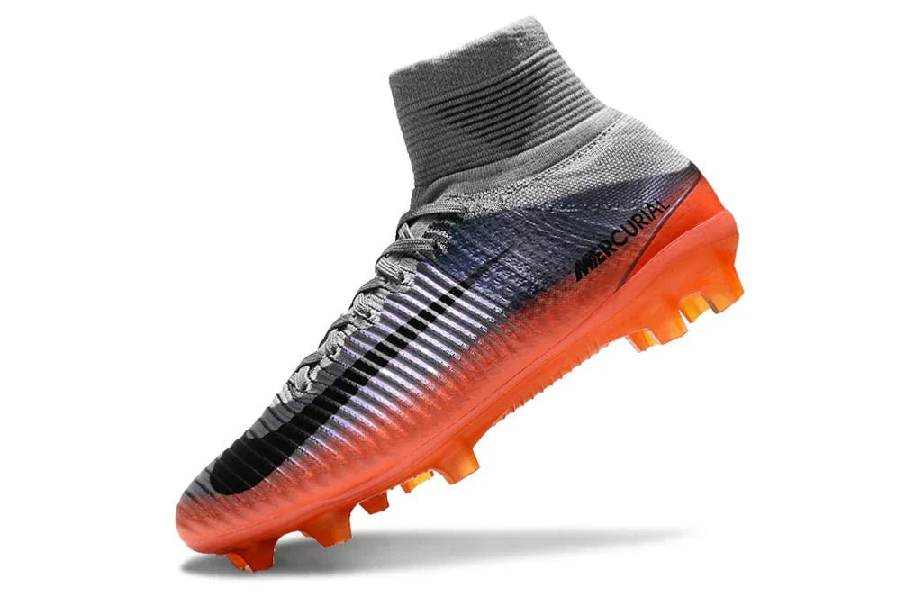 Mercurial Superfly V Elite FG Prateado/Laranja