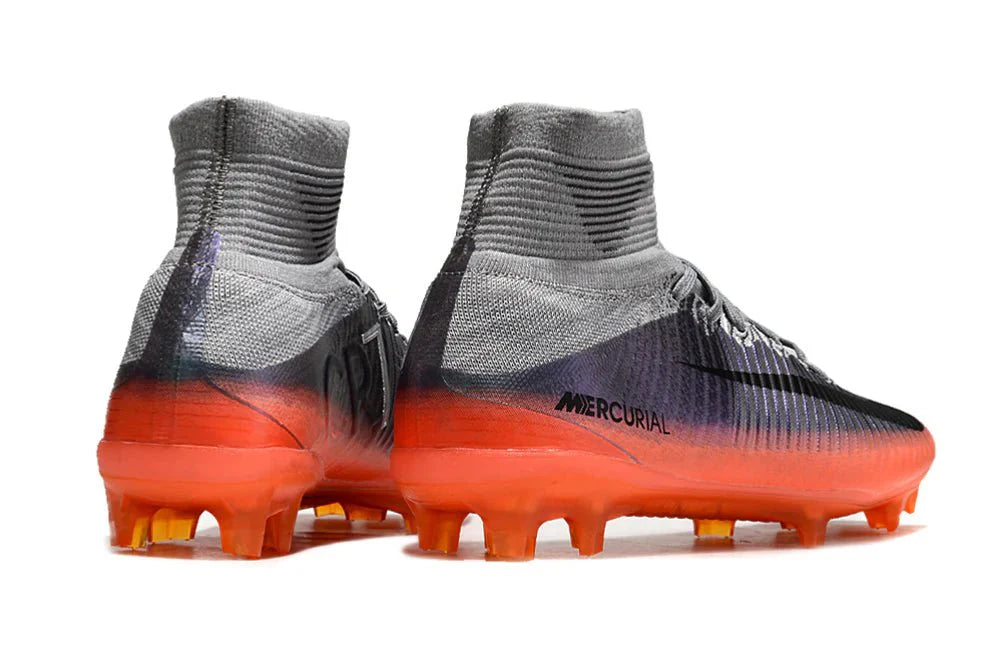 Mercurial Superfly V Elite FG Prateado/Laranja