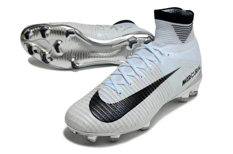 Mercurial Superfly V FG Prateado/Preto CR7