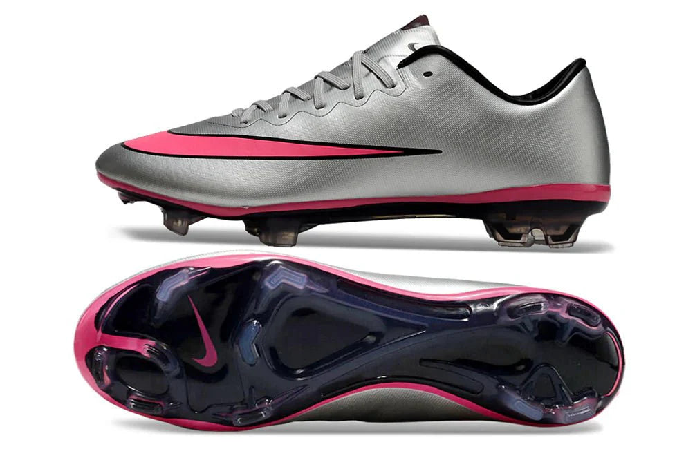 Mercurial Vapor 10 Elite FG Prateado/Preto