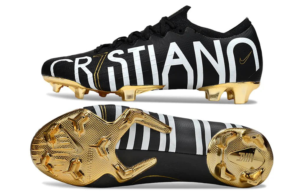 Mercurial Vapor XI Elite FG Dourado/Preto CR7