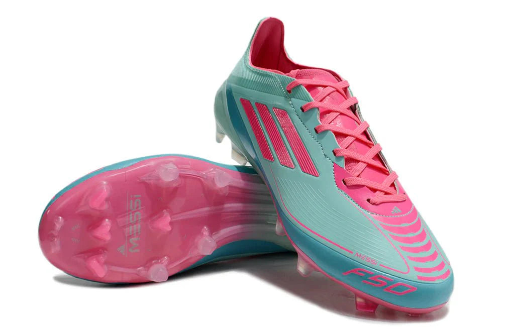 F50 Laced Elite FG Rosa/Azul Claro Messi