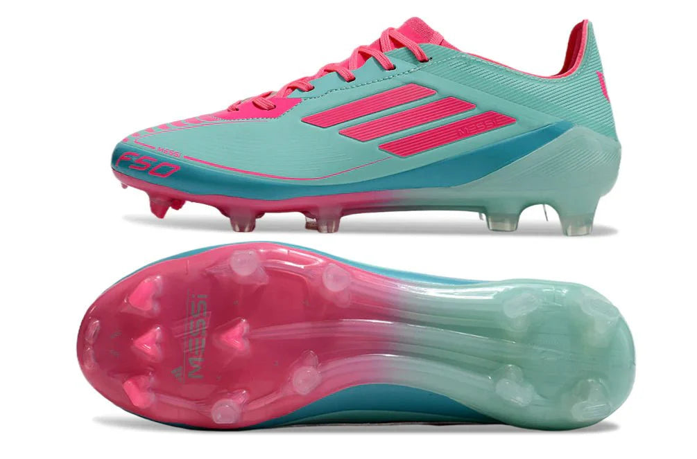 F50 Laced Elite FG Rosa/Azul Claro Messi