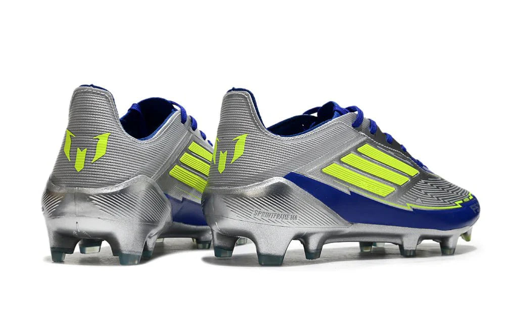 F50 Laced Elite FG Prateado/Azul Lúcido Messi