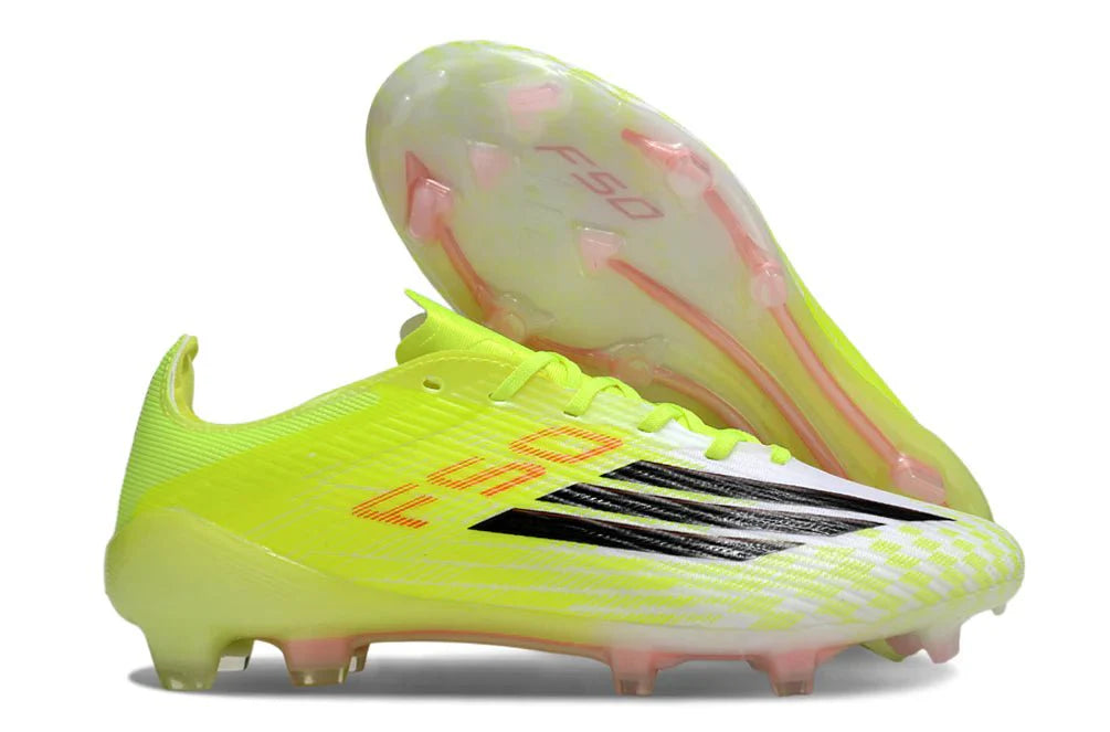 F50 Laced Elite FG Amarelo Solar/Preto Core Born For Goals