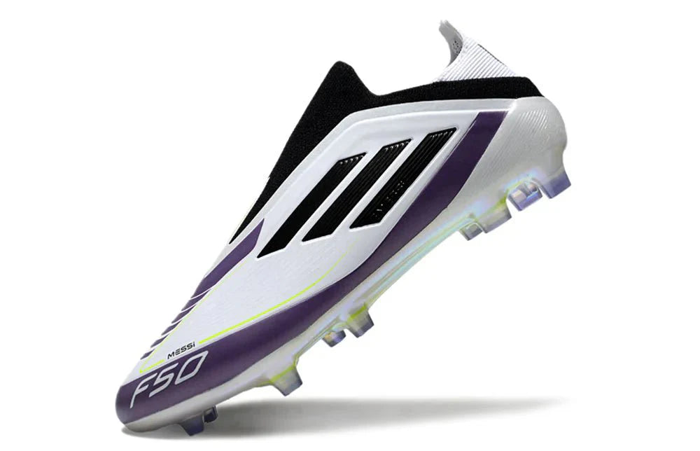 F50 Laceless Elite FG Branco/Preto